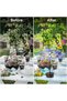 Portable Fly Repellent Fan for Tables,Soft Holographic Blades,Quiet Battery Operated Fan for Picnic and BBQ - 8