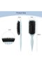 Curly Hair Brush and Scalp Massager Set,Silicone Shampoo Brush and Detangling Comb for Wet and Dry Hair,Pack of 2 - 2