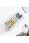 Clear Cable Management Box with Adjustable Compartments,Desk Electronics Organizer with 10 Wire Ties and Labels - 8