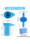 3 Pack Dog Paw Cleaner with Handle,Silicone Paw Scrubber and Washer for Medium Dogs,Includes Absorbent Towels and Adjustable Bath Brush,Blue - 2