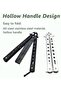 2 Piece Stainless Steel Folding Exercise Comb,Portable Hairdressing Tool for Sports and Outdoor Use,Black - 5