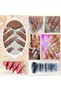 3D Star Nail Charms and Beads Set,2640 Pieces,Silver and Gold Manicure Accessories for DIY Nail Art - 6