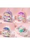 Kids Unicorn Crossbody Bag and Mini Backpack,TPU Shoulder Purse for Toddlers and Little Girls - 3