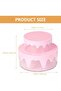 Pink Cake Shaped Two-Tier Storage Box,Plastic Desktop Organizer for Hair Accessories and DIY Crafts - 2