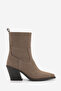 Women's Cowboy Suede Pointed Toe Western Boots Fetya Mink - 3