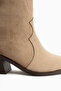 Hero Mink Suede Embroidered Cowboy Women's Boots - 7