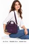 Women's Purple Zippered Lined Multi-Compartment Bag with Adjustable Strap 4200 - 2