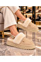 Furry Front-Covered Beige