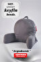 Reading Pillow with Armrests, Back Cushion, Tv Watching Pillow, Lumbar Support, Ergonomic Zippered Pillow, Anthracite