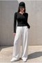 Women's Black Ribbed Camisole Full Button Flexible Button Detail Long Sleeve Crew Neck Cardigan Blouse - 3