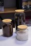 3-Piece Vacuum Glass Storage/Organization Jar with Bamboo Lid 1400/900/635 ml - 3