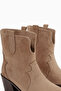 Erica Mink Suede Heeled Western Women's Boots - 5