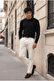 Malick Fine Knit Crew Neck Men's Sweater - Black - 5