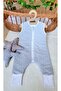 Fiber-Free 1.0 Tog 100% Cotton Double Layer Combed Cotton Girls-Boys Sleeping Bag/Polka Dot Gray - 2