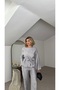 Belted Loose Sparkling Elastic Waist Trousers Suit - 2