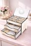 Jewelry and Accessory Organizer Wooden Jewelry Box with Drawers and Mirror Gtk008 - 2