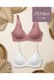 2-Pack Women's Laser Cut Seamless Underwire-Free Bra with Adjustable Straps - 2