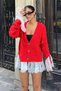 Women's Red Lace Detailed Soft Textured Knitwear Cardigan - 6