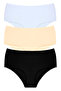 308 High Waist Women's Seamless Laser Bato 3-Piece Panties Pack - 3