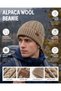 Unisex Alpaca Wool Folded Hair Knit Beanie - 2