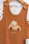 Baby Boy Car Embroidered Salopet Jumpsuit Set 3-Piece Set (Snap-On Bottom Bodysuit + Jumpsuit + Socks) 3-6-9 - 4