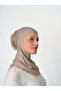 Large Hijab Bonnet with Button - Laced Neck Collar Bonnet - Dark Mink - (St124), (Id 7812409) - 4
