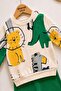 Baby Boy Thin Seasonal 2-Piece Set Safari Lion Patterned Long Sleeve Sweatshirt Sweatpants Set - 2