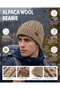 Unisex Alpaca Wool Folded Hair Knit Beanie - 2
