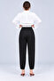 Women's Premium Viscolin Woven Elastic Waist Lace-Up Pencil Leg Comfortable Fit Carrot Pants - 3