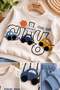 Baby boy 3d car applique sweatshirt seasonal top and bottom 2-piece set 3-6-9-12 months - 4