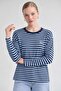 Striped sweatshirt light blue - 2