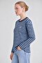 Striped sweatshirt light blue - 4