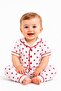 Girl/Baby Red Heart Patterned Short Sleeve Summer Pajama Set 2-Piece Set 6-24 Months 3-6 Years - 4