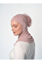 Large Hijab Bonnet with Button - Laced Neck Collar Bonnet - Powder - (St124), (Id 7812413) - 4