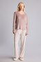 Regular Fit Long-Sleeve Velour Top and Striped Long-Bottom Pajama Set A6205AX26AU - 2