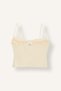 Fitted Square Neck Lace Detailed Corset Bustier I8670Ax26Hs - 5
