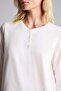 100% Cotton Relaxed Fit Button Detailed Long Sleeve Cotton Pajama Set H9094Ax26Au - 4