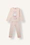 100% Cotton Rabbit Printed Top and Heart Bottom 2-Piece Pajama Set for Baby Girl I1010A526Wn - 5