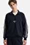 Cotton Boxy Fit High Collar Slogan Printed Sweatshirt F8658Ax26Sp