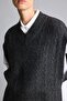 Relaxed Fit V-Neck Hair Knit Sweater I3042Ax26Wn - 5