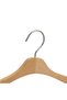 Wooden B002 38cm Young-Women's Shirt, Blouse, Dress Hanger 2 Pieces Natural Color - 4