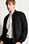 Slim Fit Suede Bomber Coat Jacket Slim Fit College Collar Zip-Up Double Pocket Seasonal Lightweight - 3