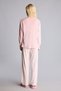 Regular Fit Long-Sleeve Velour Top and Striped Long-Bottom Pajama Set A6205AX26AU - 5