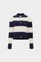 Thessaloniki Knitted Polo Collar Short Women's Knitwear Cardigan