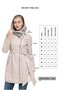 Beige Julia Knitwear Hooded Belted Genuine Women's Leather Coat - 8