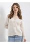 Women's Gold Buttoned Corded Fabric Ovesize Knitwear Cardigan