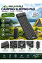 Grey Inflatable Air Mattress with Built-in Pillow for Camping
