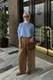 Pleated Pocket Trousers Brown - 4