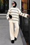 Striped Knitwear Suit TSD220905 Stone Color