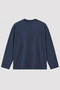 Crew Neck 100% Cotton Washed Long Sleeve T-Shirt - 8